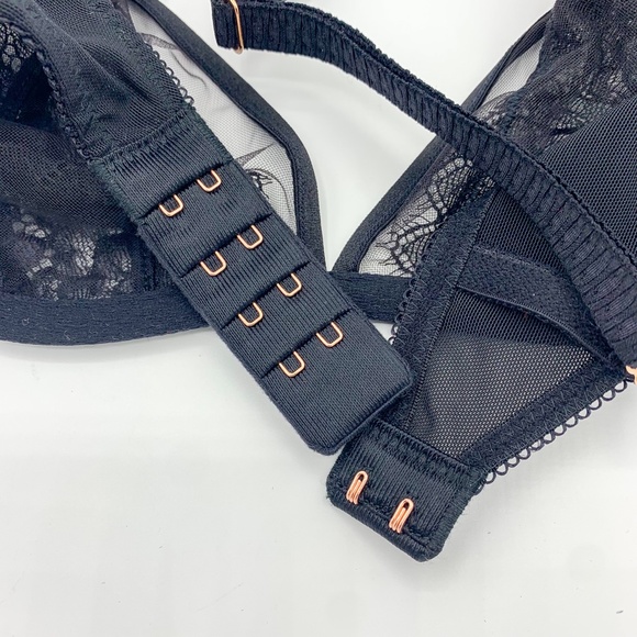 Soma Black Lace Breathtaking Unlined Plunge Bra - Picture 4 of 6